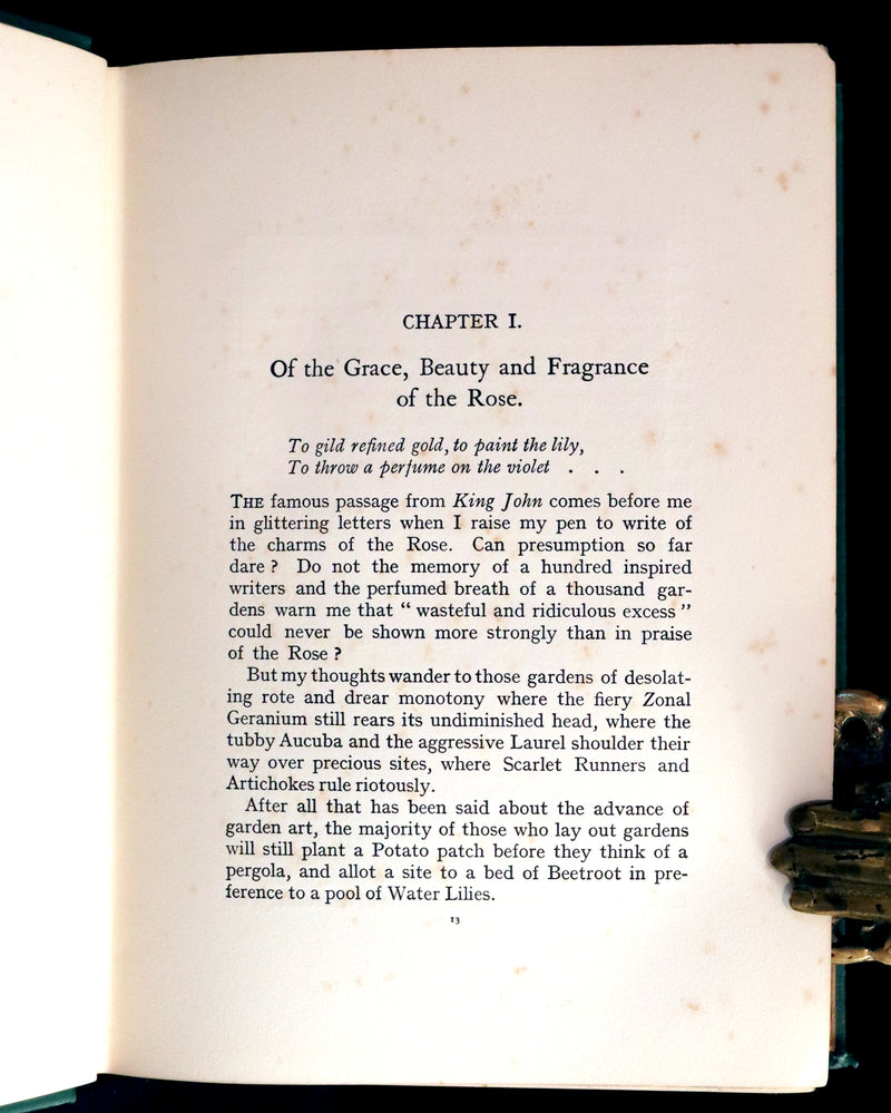 1914 Scarce Gardening Book - ROSES AND ROSE GARDENS by Walter P. Wright.