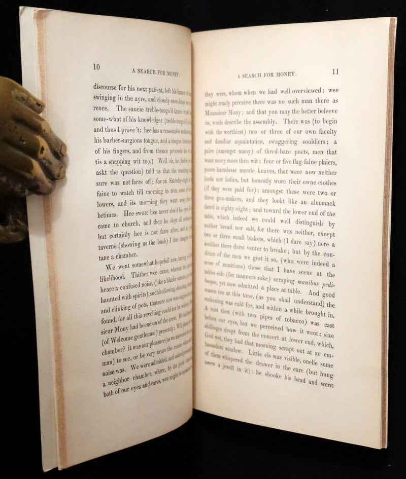 1840 Scarce 1609 Pamphlet - A Search for Money, or The Lamentable Complaint for the Loss of the Wandering Knight by William Rowley.