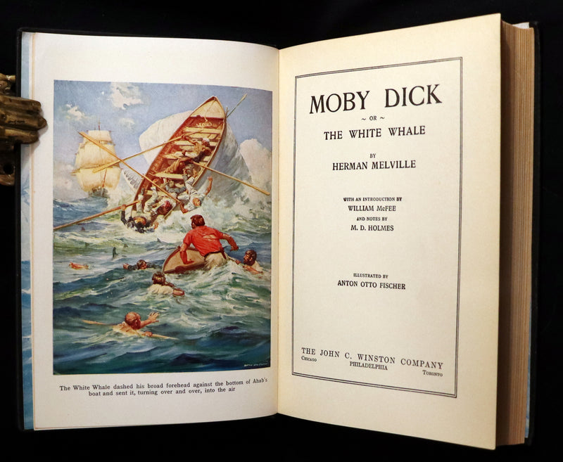 1931 Rare First Edition - Moby Dick or The White Whale by Herman Melville, illustrated by Anton Otto Fischer.
