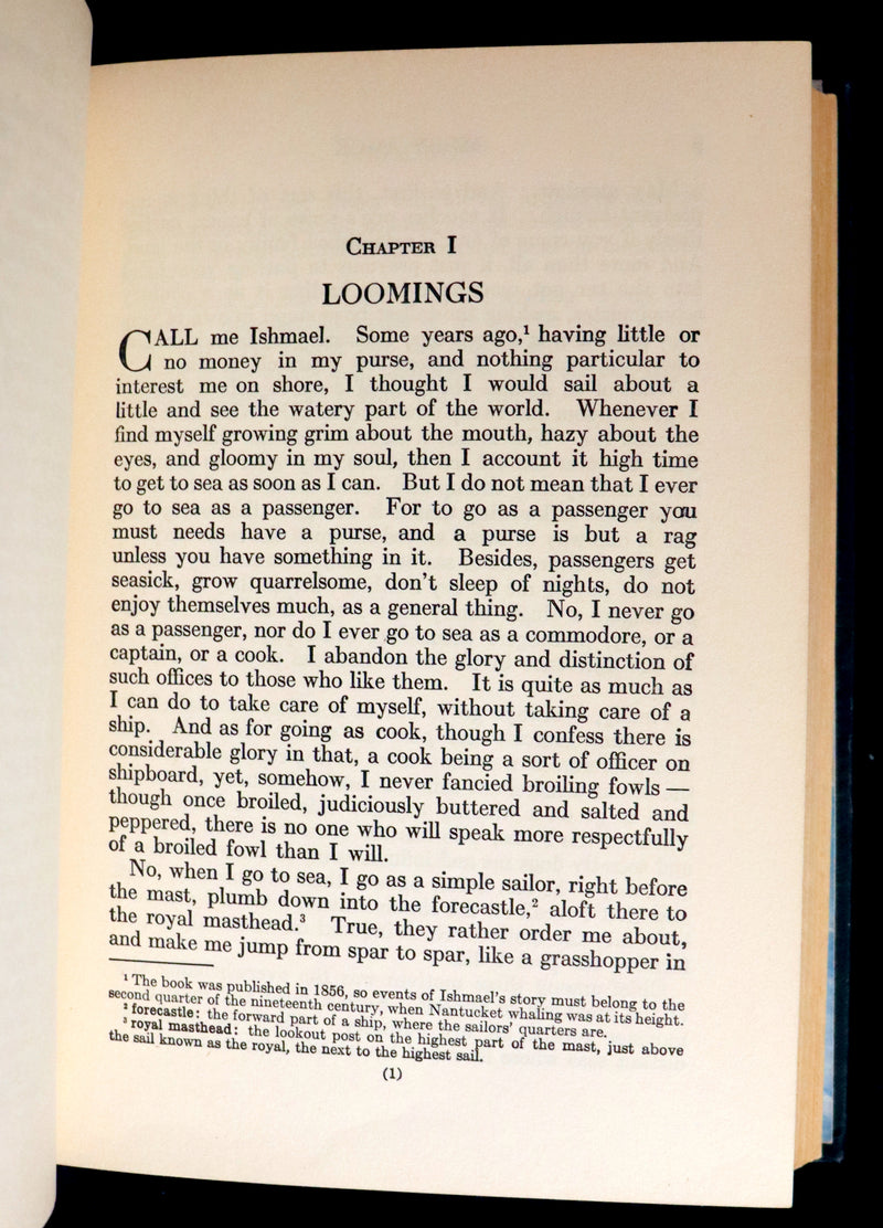 1931 Rare First Edition - Moby Dick or The White Whale by Herman Melville, illustrated by Anton Otto Fischer.