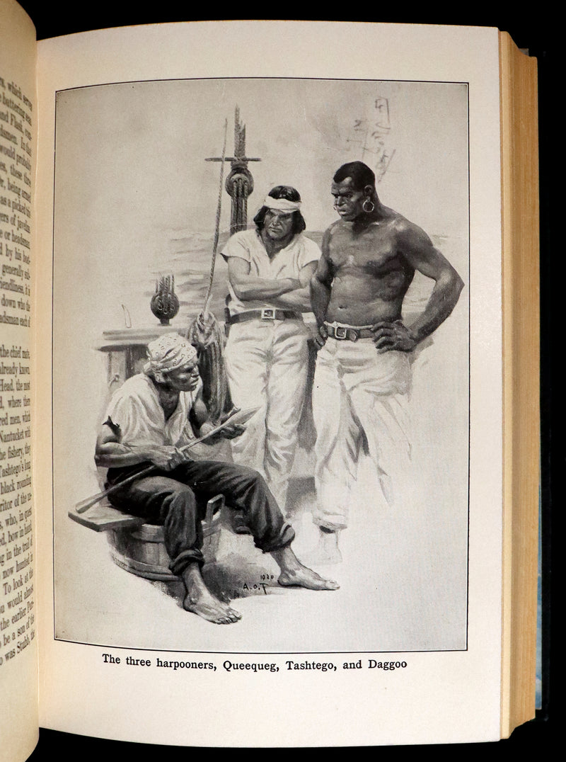 1931 Rare First Edition - Moby Dick or The White Whale by Herman Melville, illustrated by Anton Otto Fischer.