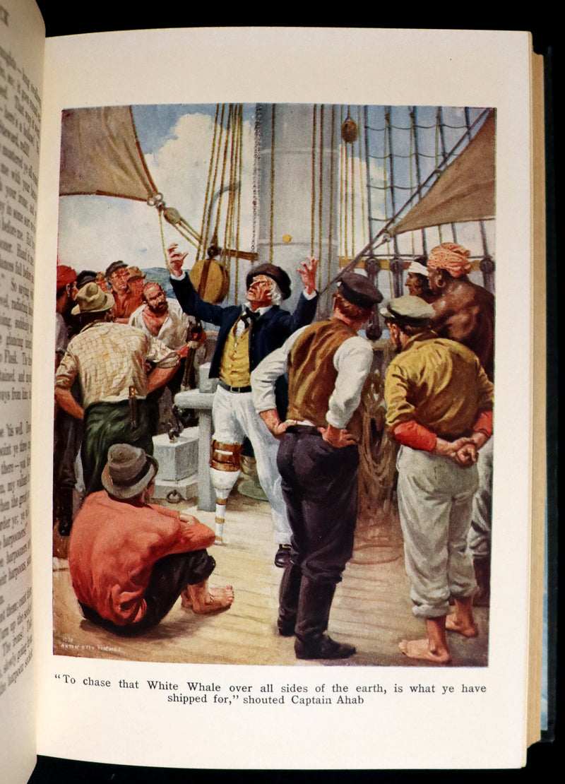 1931 Rare First Edition - Moby Dick or The White Whale by Herman Melville, illustrated by Anton Otto Fischer.