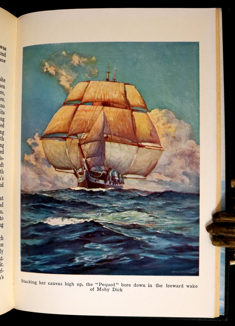 1931 Rare First Edition - Moby Dick or The White Whale by Herman Melville, illustrated by Anton Otto Fischer.