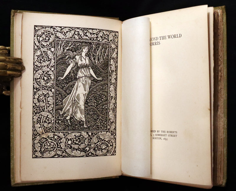 1895 Scarce First US Edition - The WOOD BEYOND THE WORLD by Pre-Raphaelite William Morris.