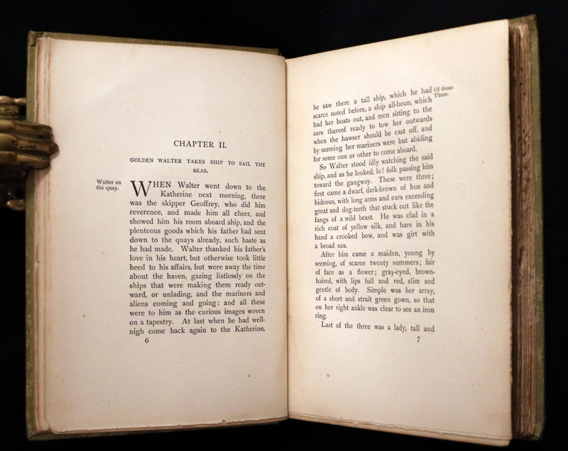 1895 Scarce First US Edition - The WOOD BEYOND THE WORLD by Pre-Raphaelite William Morris.