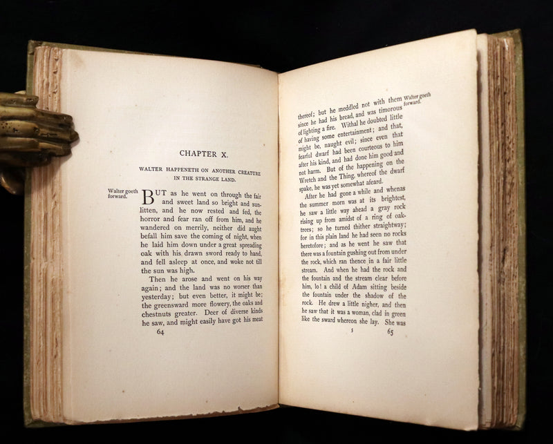 1895 Scarce First US Edition - The WOOD BEYOND THE WORLD by Pre-Raphaelite William Morris.