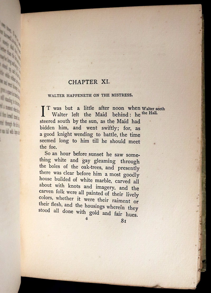 1895 Scarce First US Edition - The WOOD BEYOND THE WORLD by Pre-Raphaelite William Morris.