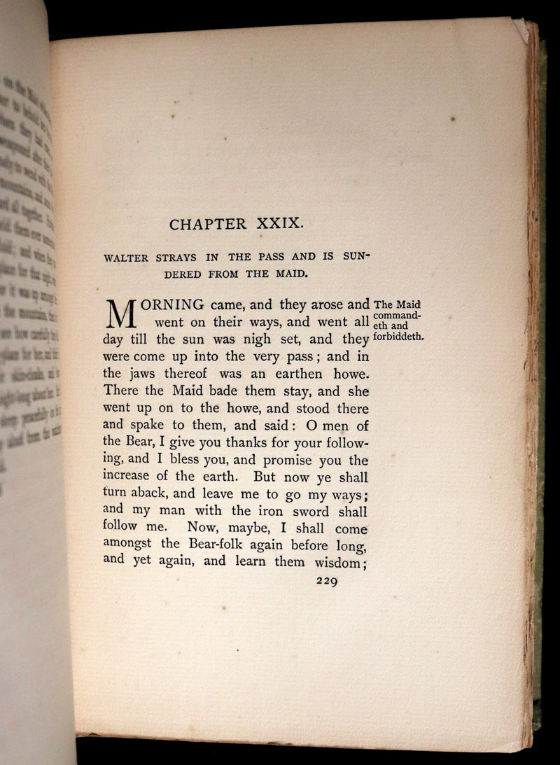 1895 Scarce First US Edition - The WOOD BEYOND THE WORLD by Pre-Raphaelite William Morris.