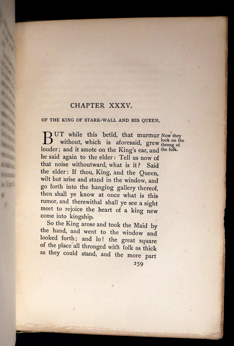 1895 Scarce First US Edition - The WOOD BEYOND THE WORLD by Pre-Raphaelite William Morris.