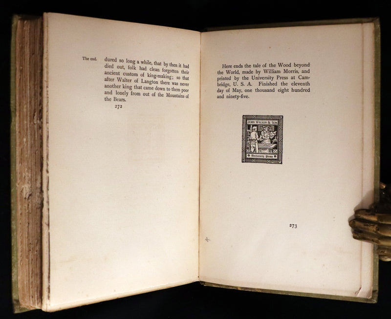 1895 Scarce First US Edition - The WOOD BEYOND THE WORLD by Pre-Raphaelite William Morris.