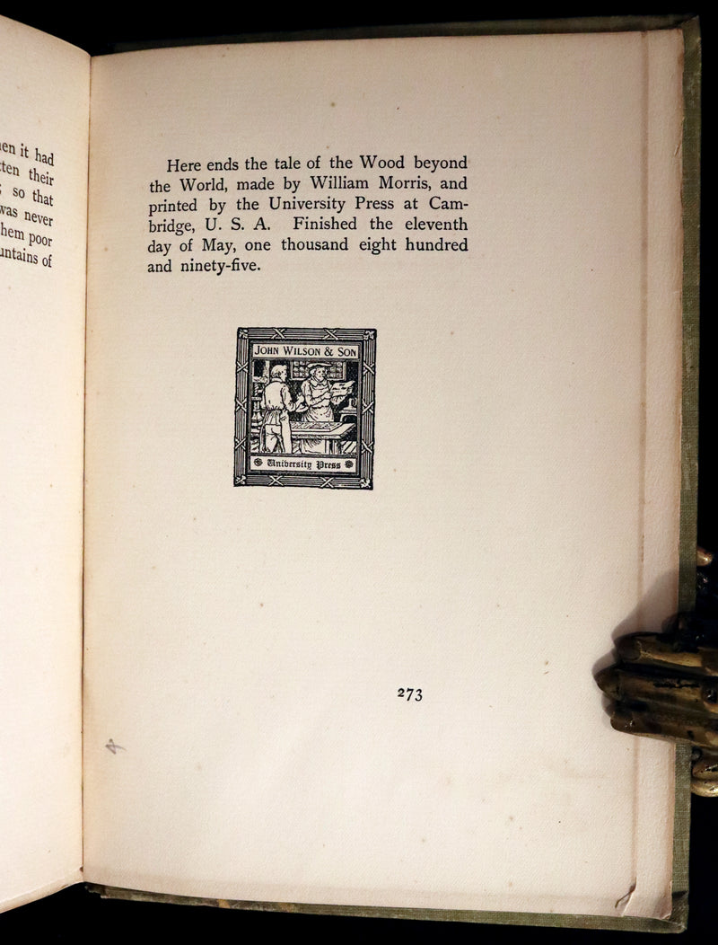 1895 Scarce First US Edition - The WOOD BEYOND THE WORLD by Pre-Raphaelite William Morris.