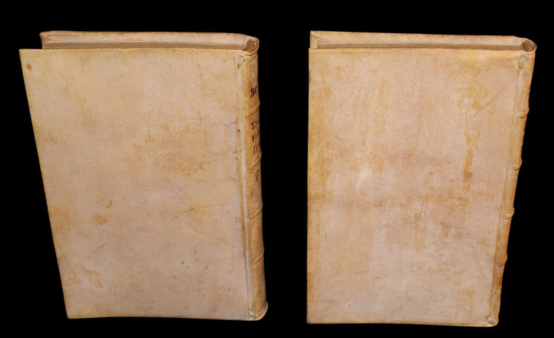 1761 Rare Latin vellum First Edition Book Set -  Ecclesiasticæ Historiæ Breviarium by Italian Augustinian theologian Giovanni Lorenzo Berti.