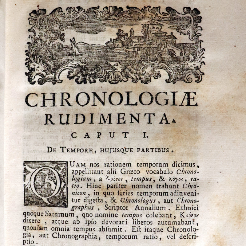 1761 Rare Latin vellum First Edition Book Set -  Ecclesiasticæ Historiæ Breviarium by Italian Augustinian theologian Giovanni Lorenzo Berti.