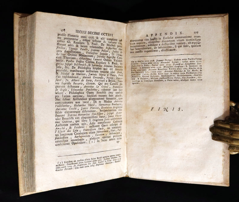 1761 Rare Latin vellum First Edition Book Set -  Ecclesiasticæ Historiæ Breviarium by Italian Augustinian theologian Giovanni Lorenzo Berti.