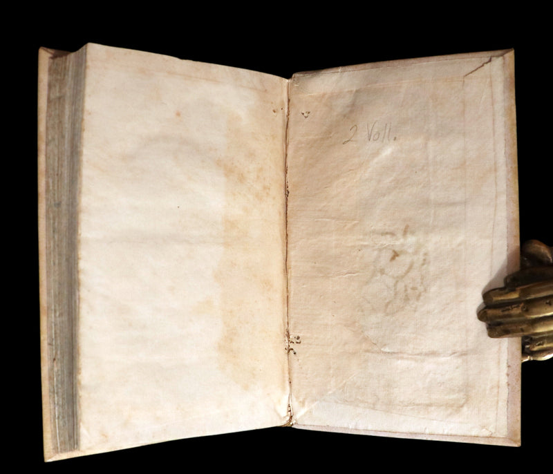 1761 Rare Latin vellum First Edition Book Set -  Ecclesiasticæ Historiæ Breviarium by Italian Augustinian theologian Giovanni Lorenzo Berti.