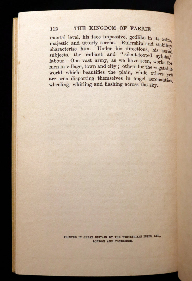 1927 Rare First Edition - THE KINGDOM OF FAERIE (Fairies) by Geoffrey Hodson. Sylphs, Gnome, Deva, Brownies, Mannikins,...