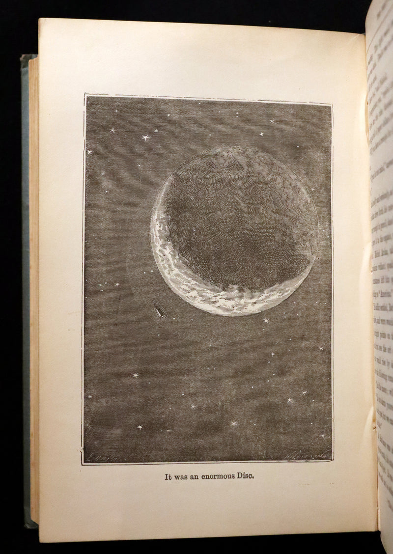 1896 Rare Book - JULES VERNE - From the Earth to the Moon, Direct in 97 hours 20 minutes.