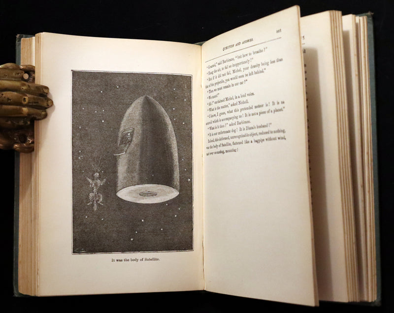 1896 Rare Book - JULES VERNE - From the Earth to the Moon, Direct in 97 hours 20 minutes.