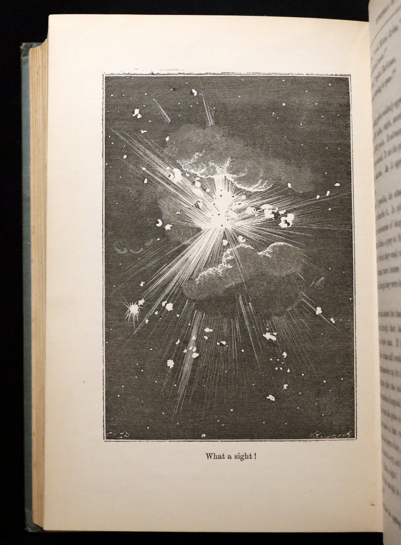 1896 Rare Book - JULES VERNE - From the Earth to the Moon, Direct in 97 hours 20 minutes.