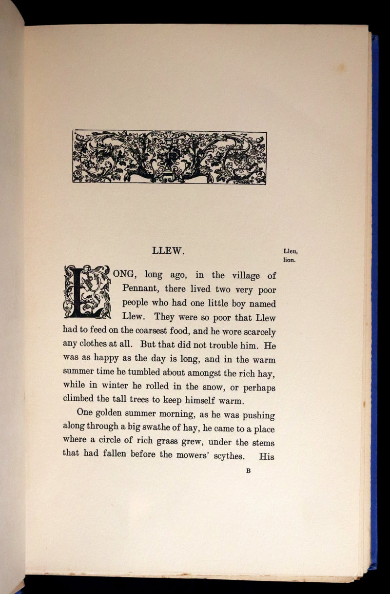 1921 Rare First Edition - FAIRY and WONDER TALES OF ANCIENT WALES Illustrated by Doris Williamson.