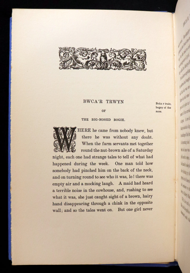 1921 Rare First Edition - FAIRY and WONDER TALES OF ANCIENT WALES Illustrated by Doris Williamson.
