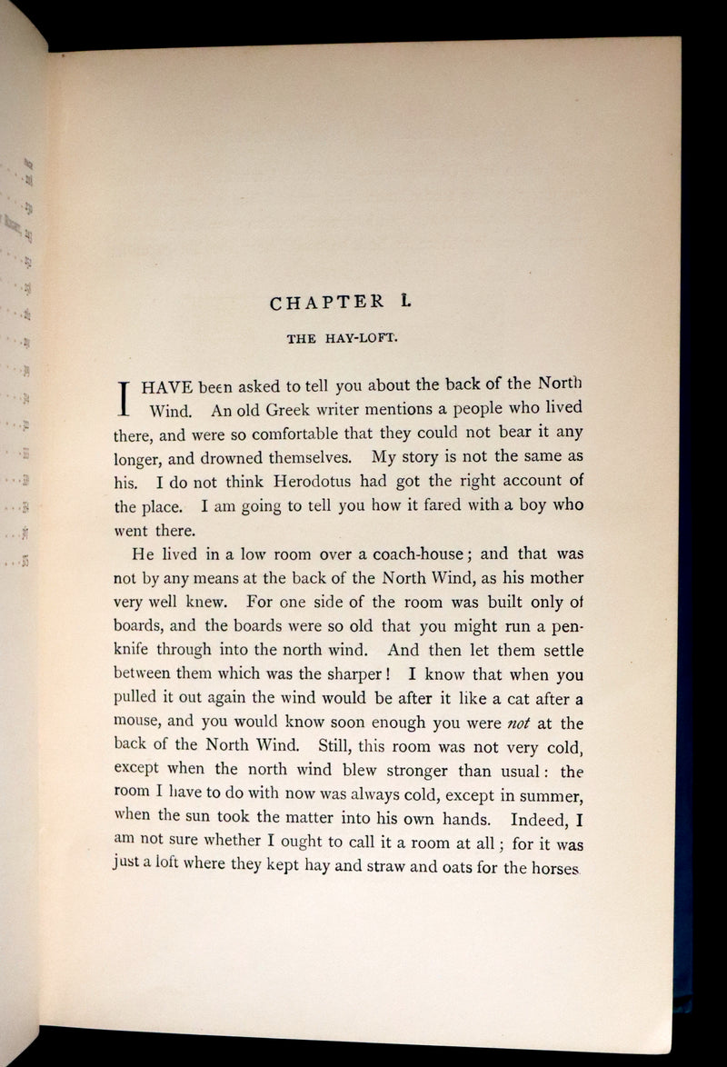 1900 Rare Book - AT THE BACK OF THE NORTH WIND by George MacDonald illustrated by Arthur Hughes.