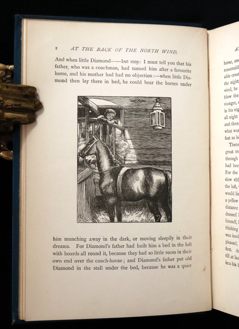 1900 Rare Book - AT THE BACK OF THE NORTH WIND by George MacDonald illustrated by Arthur Hughes.