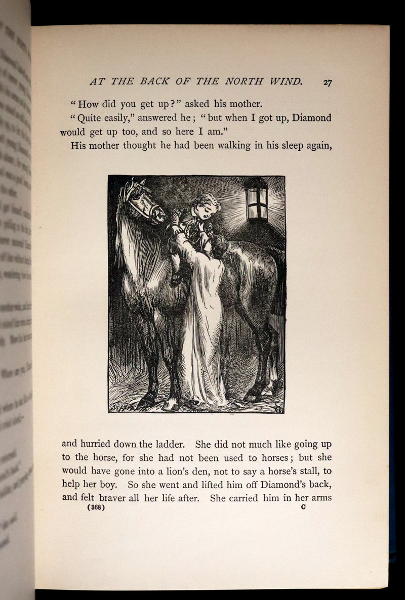 1900 Rare Book - AT THE BACK OF THE NORTH WIND by George MacDonald illustrated by Arthur Hughes.
