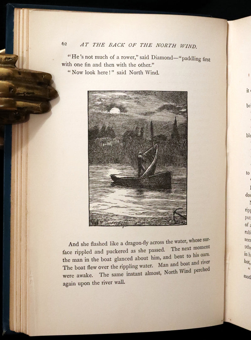 1900 Rare Book - AT THE BACK OF THE NORTH WIND by George MacDonald illustrated by Arthur Hughes.