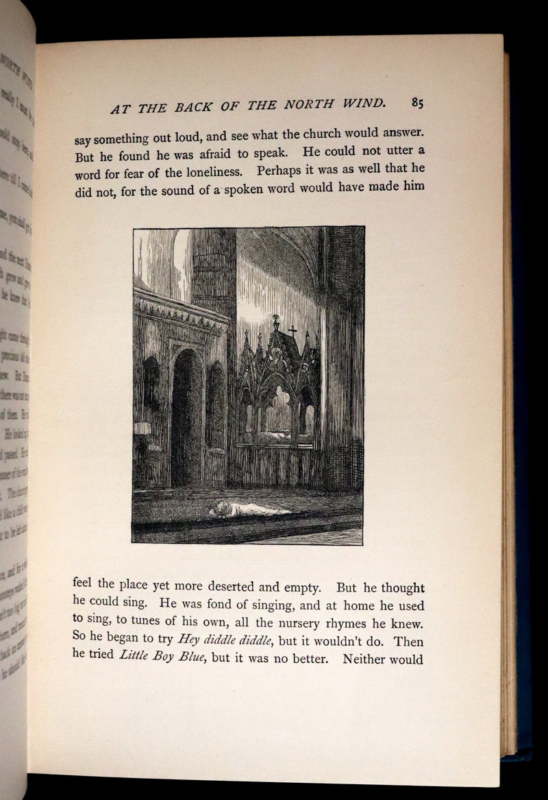 1900 Rare Book - AT THE BACK OF THE NORTH WIND by George MacDonald illustrated by Arthur Hughes.