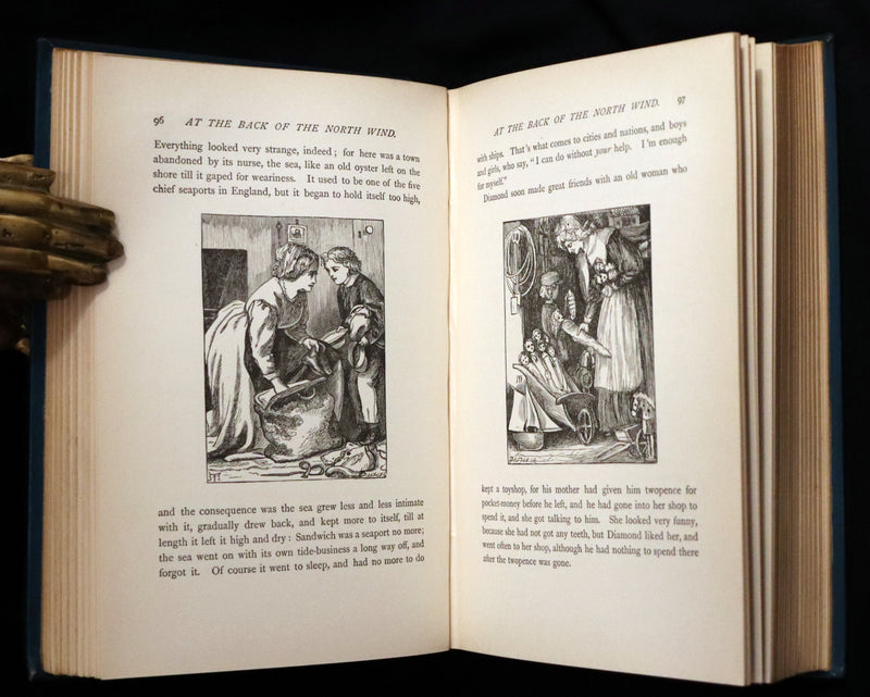 1900 Rare Book - AT THE BACK OF THE NORTH WIND by George MacDonald illustrated by Arthur Hughes.