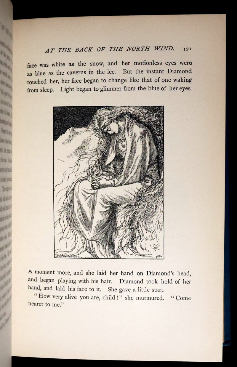 1900 Rare Book - AT THE BACK OF THE NORTH WIND by George MacDonald illustrated by Arthur Hughes.