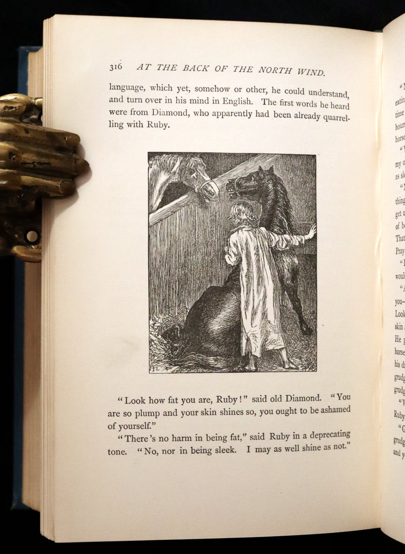 1900 Rare Book - AT THE BACK OF THE NORTH WIND by George MacDonald illustrated by Arthur Hughes.
