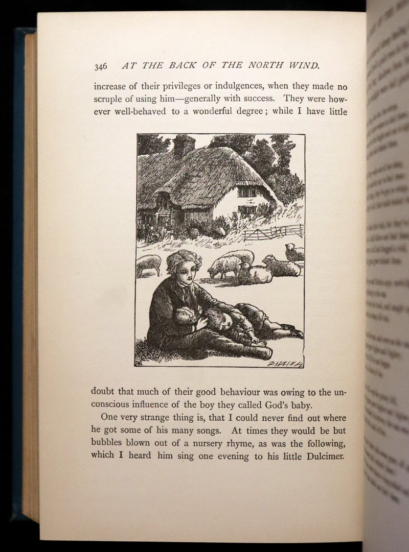 1900 Rare Book - AT THE BACK OF THE NORTH WIND by George MacDonald illustrated by Arthur Hughes.