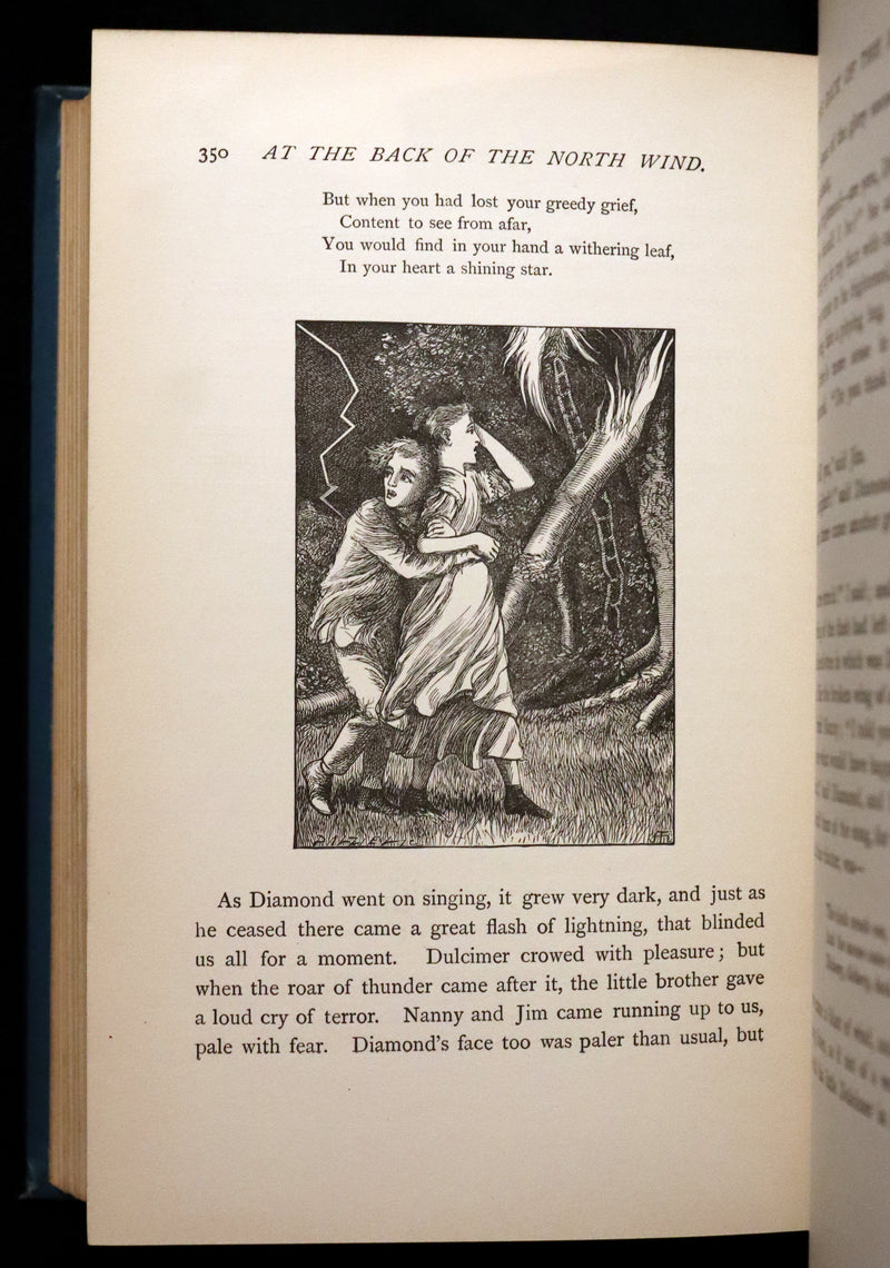 1900 Rare Book - AT THE BACK OF THE NORTH WIND by George MacDonald illustrated by Arthur Hughes.