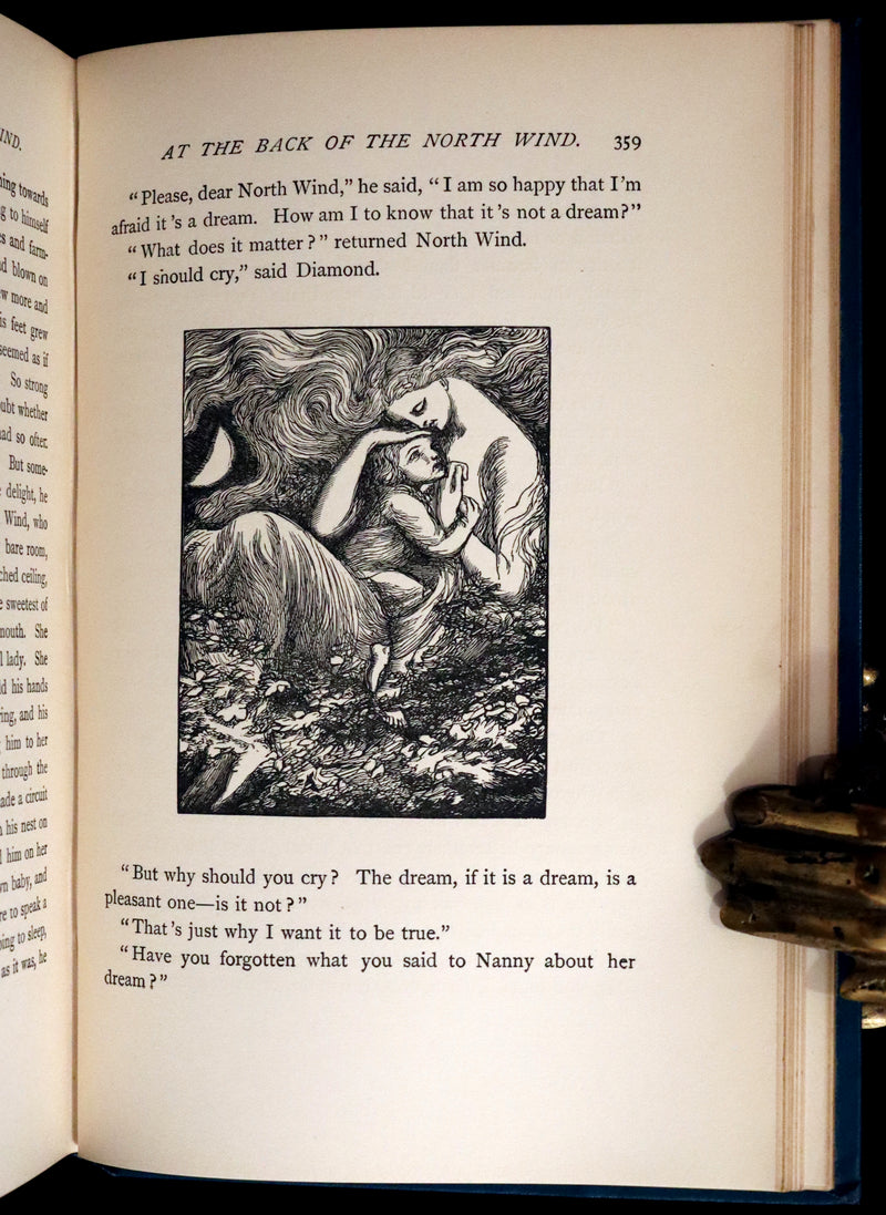 1900 Rare Book - AT THE BACK OF THE NORTH WIND by George MacDonald illustrated by Arthur Hughes.