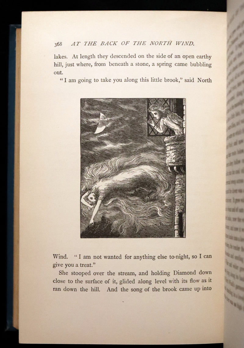 1900 Rare Book - AT THE BACK OF THE NORTH WIND by George MacDonald illustrated by Arthur Hughes.