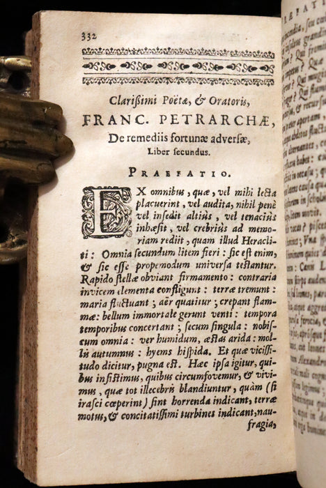 1649 Rare Book - Petrarch's Remedies for Fortune Fair and Foul (De remediis utriusque fortunae) with De Contemptu Mundi