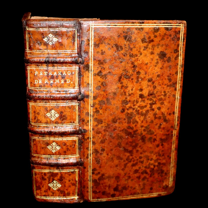 1649 Rare Book - Petrarch's Remedies for Fortune Fair and Foul (De remediis utriusque fortunae) with De Contemptu Mundi