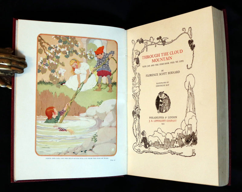 1922 Rare 1stED with Dust jacket - THROUGH THE CLOUD MOUNTAIN Illustrated by Gertrude Kay.
