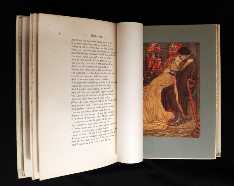 1912 Rare First Edition - Tennyson's GUINEVERE Illustrated by Pre-Raphaelite FLORENCE HARRISON.