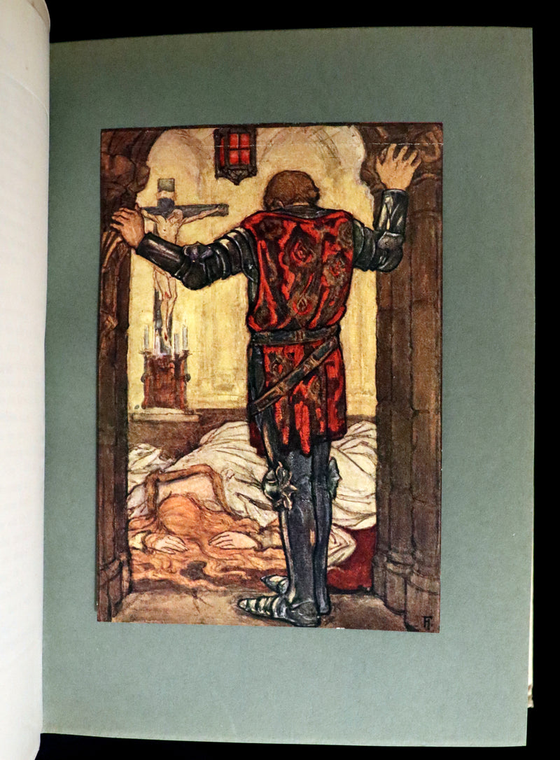 1912 Rare First Edition - Tennyson's GUINEVERE Illustrated by Pre-Raphaelite FLORENCE HARRISON.