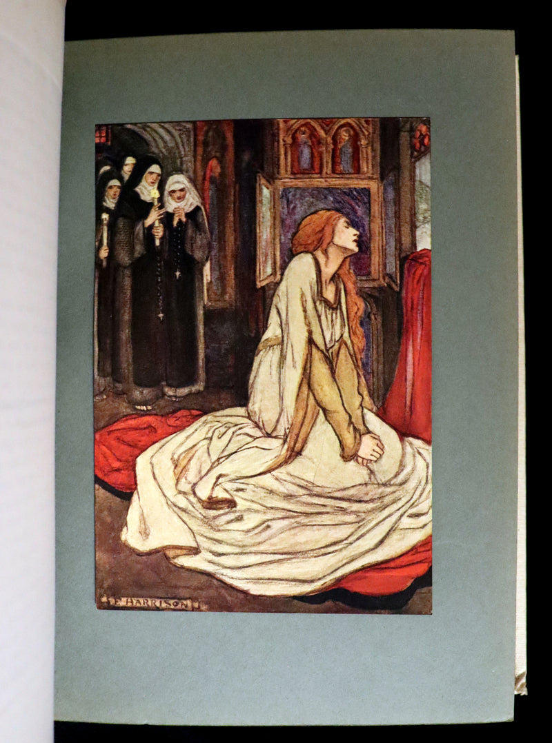 1912 Rare First Edition - Tennyson's GUINEVERE Illustrated by Pre-Raphaelite FLORENCE HARRISON.