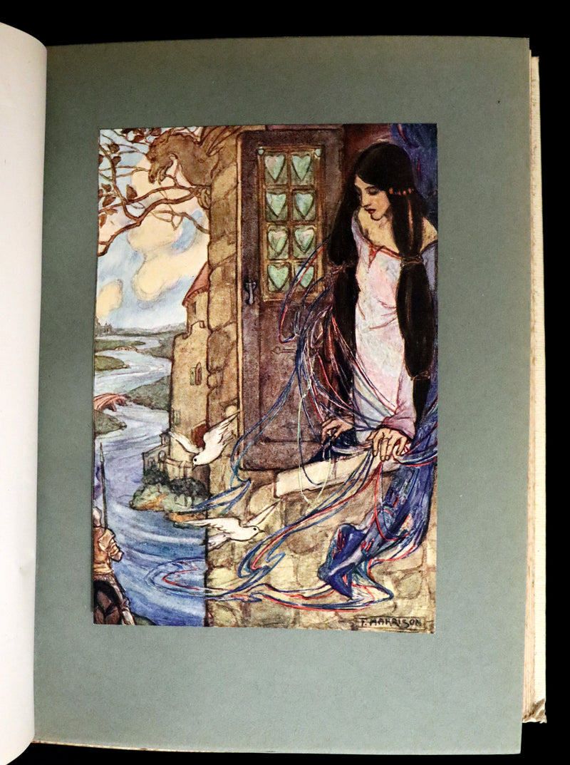 1912 Rare First Edition - Tennyson's GUINEVERE Illustrated by Pre-Raphaelite FLORENCE HARRISON.