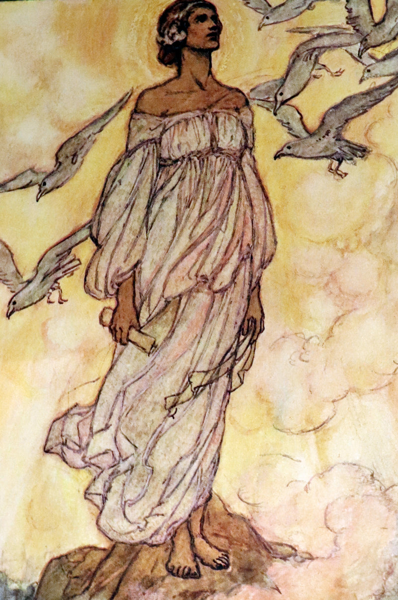1912 Rare First Edition - Tennyson's GUINEVERE Illustrated by Pre-Raphaelite FLORENCE HARRISON.