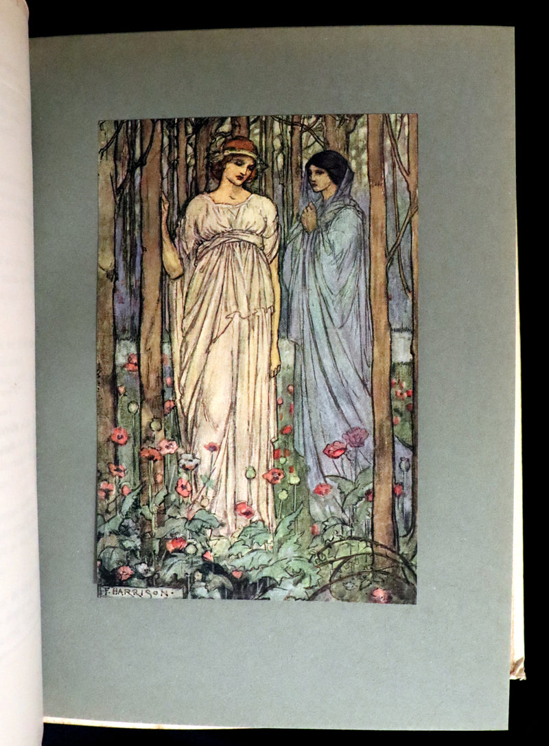 1912 Rare First Edition - Tennyson's GUINEVERE Illustrated by Pre-Raphaelite FLORENCE HARRISON.