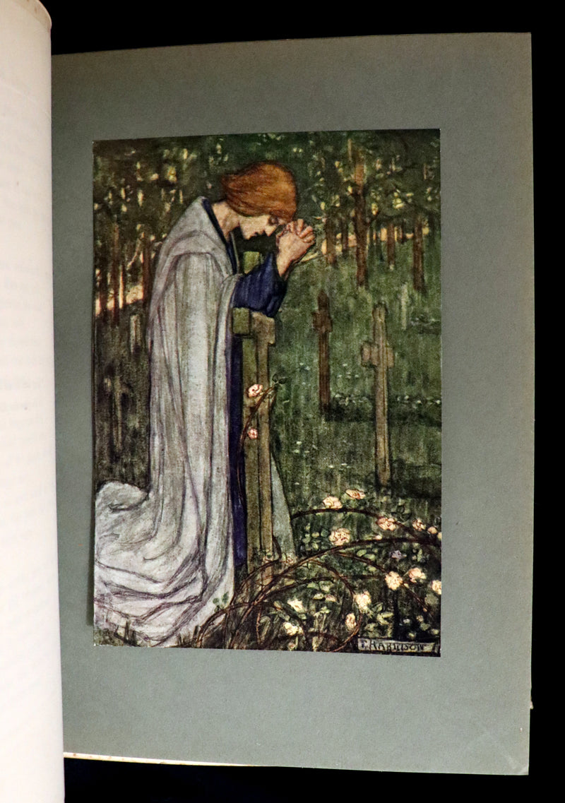 1912 Rare First Edition - Tennyson's GUINEVERE Illustrated by Pre-Raphaelite FLORENCE HARRISON.