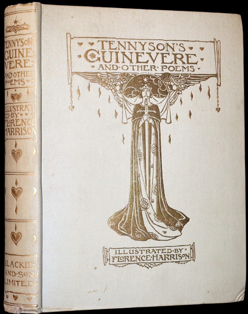1912 Rare First Edition - Tennyson's GUINEVERE Illustrated by Pre-Raphaelite FLORENCE HARRISON.