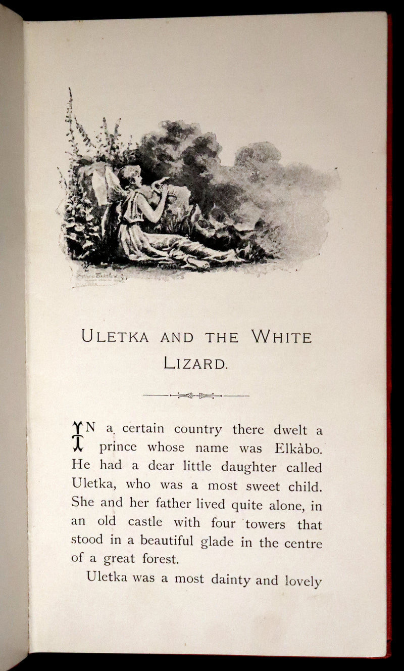 1895 Rare First Edition - Uletka and the White Lizard, Fairy Tale by the Hungarian Baroness Emma Orczy.