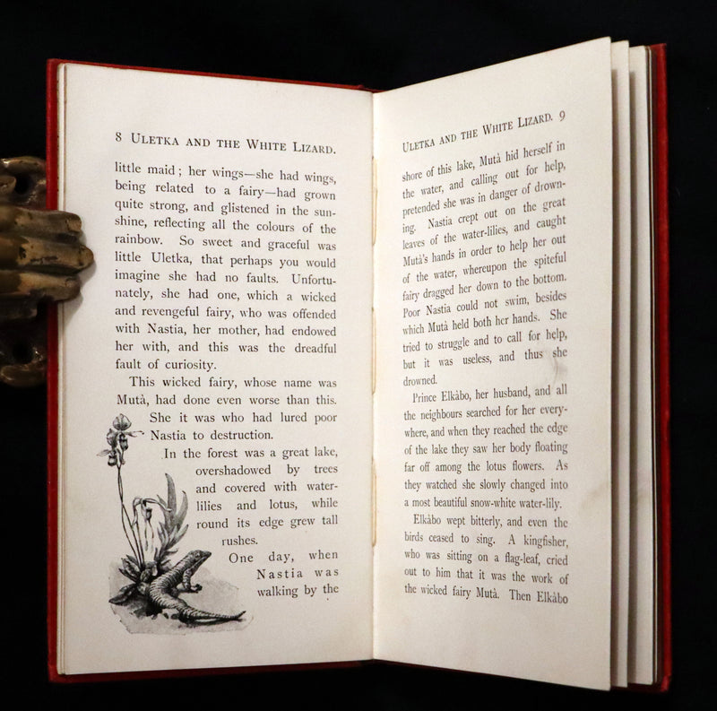 1895 Rare First Edition - Uletka and the White Lizard, Fairy Tale by the Hungarian Baroness Emma Orczy.